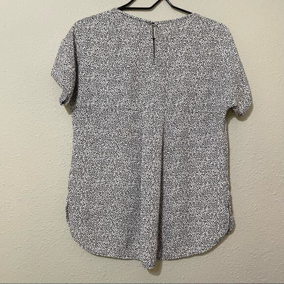Daniel Rainn DR2 Black & White Cheetah Print Short Sleeve Blouse Womens XS - Picture 7 of 8